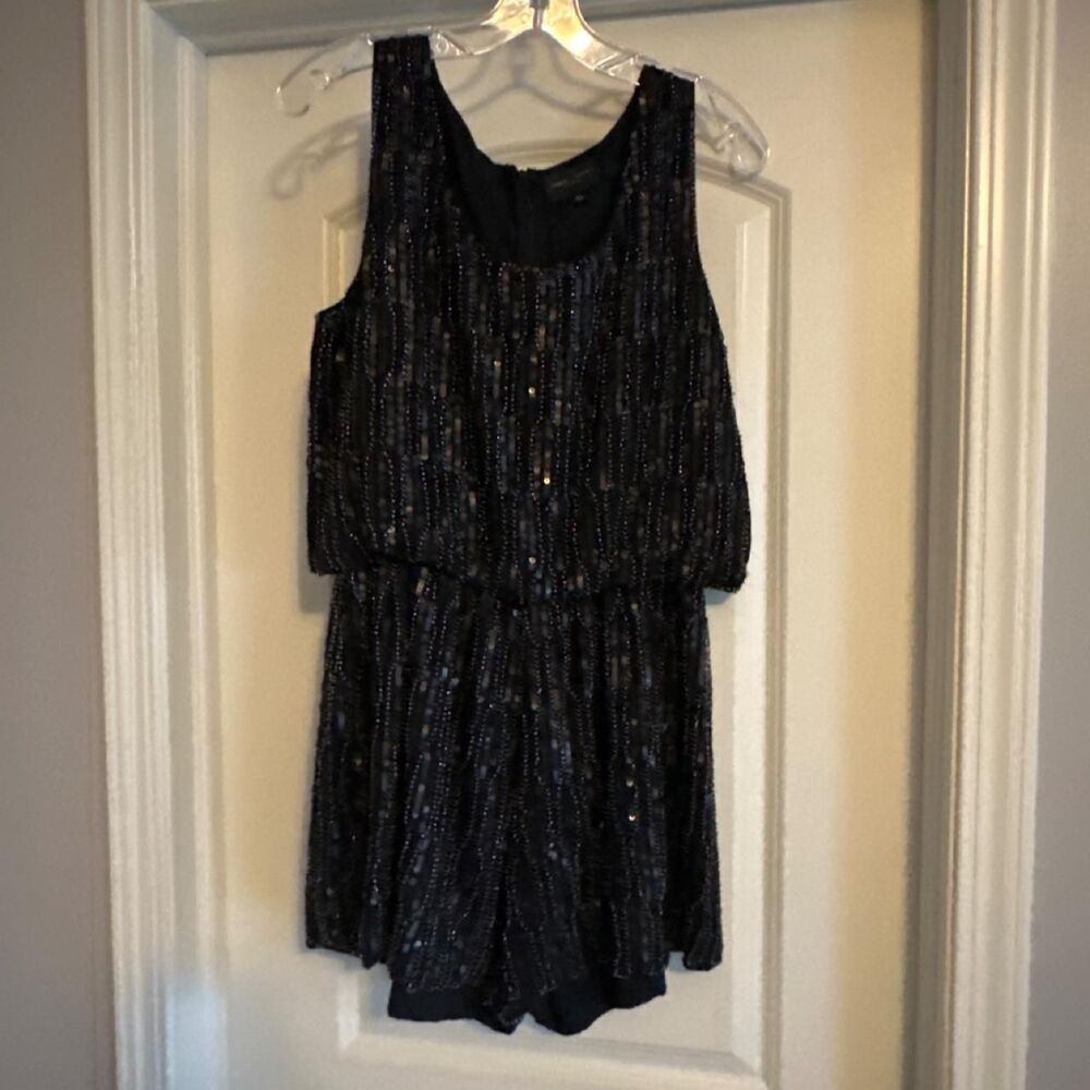 Romeo and Juliet Women's Black Sequin Romper